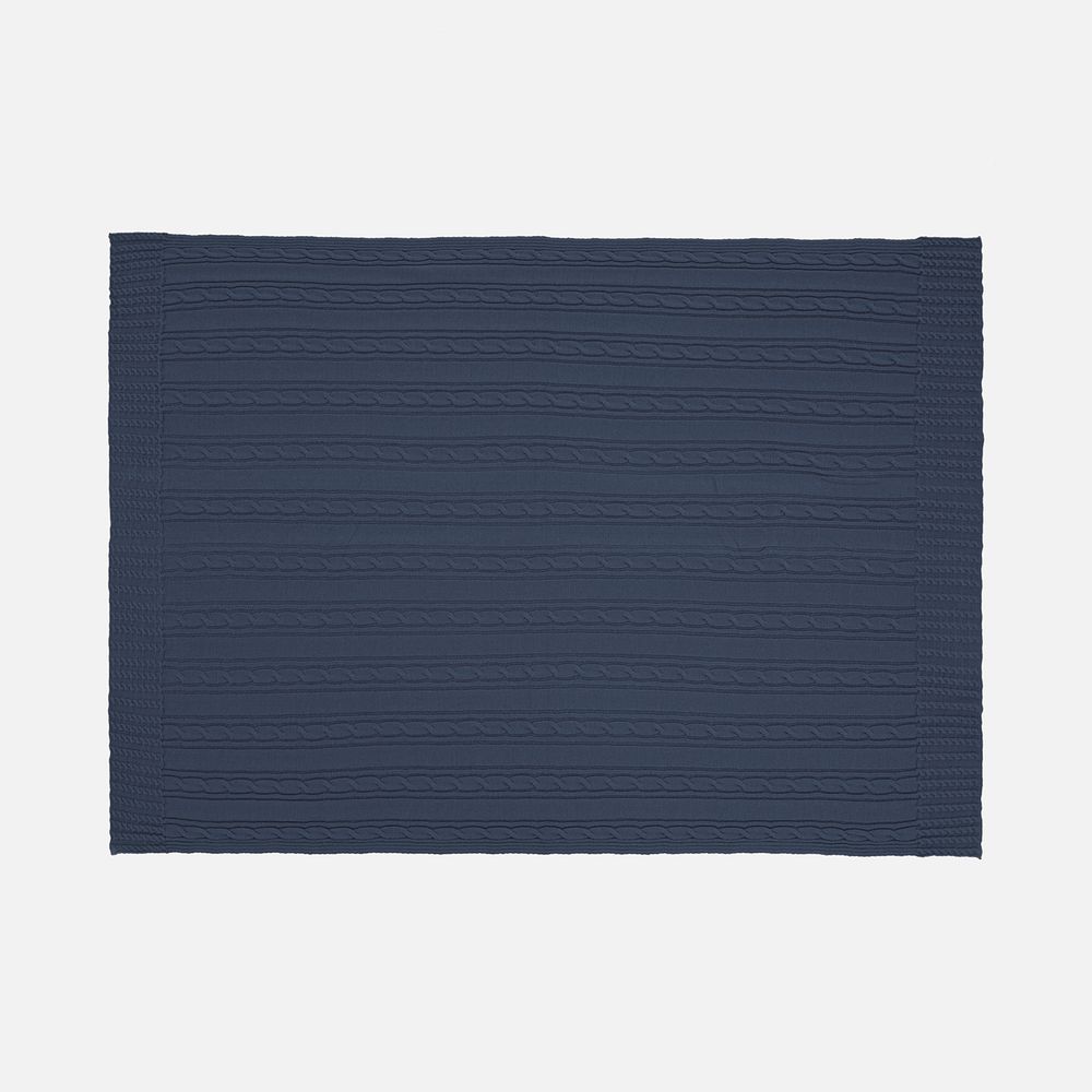 Плед Remitti, серо-синий (сланец)