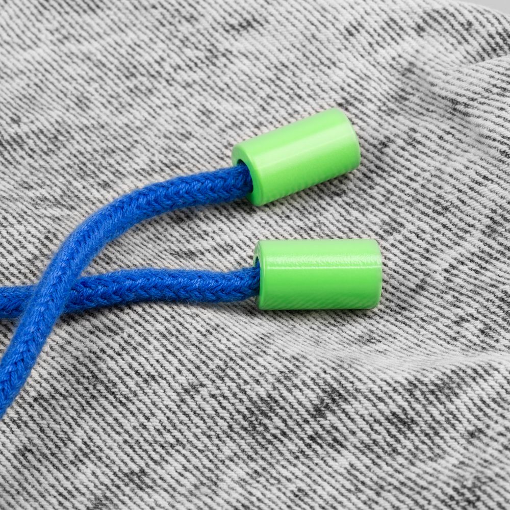 Пара наконечников для шнурка Tizzle, зеленый неон