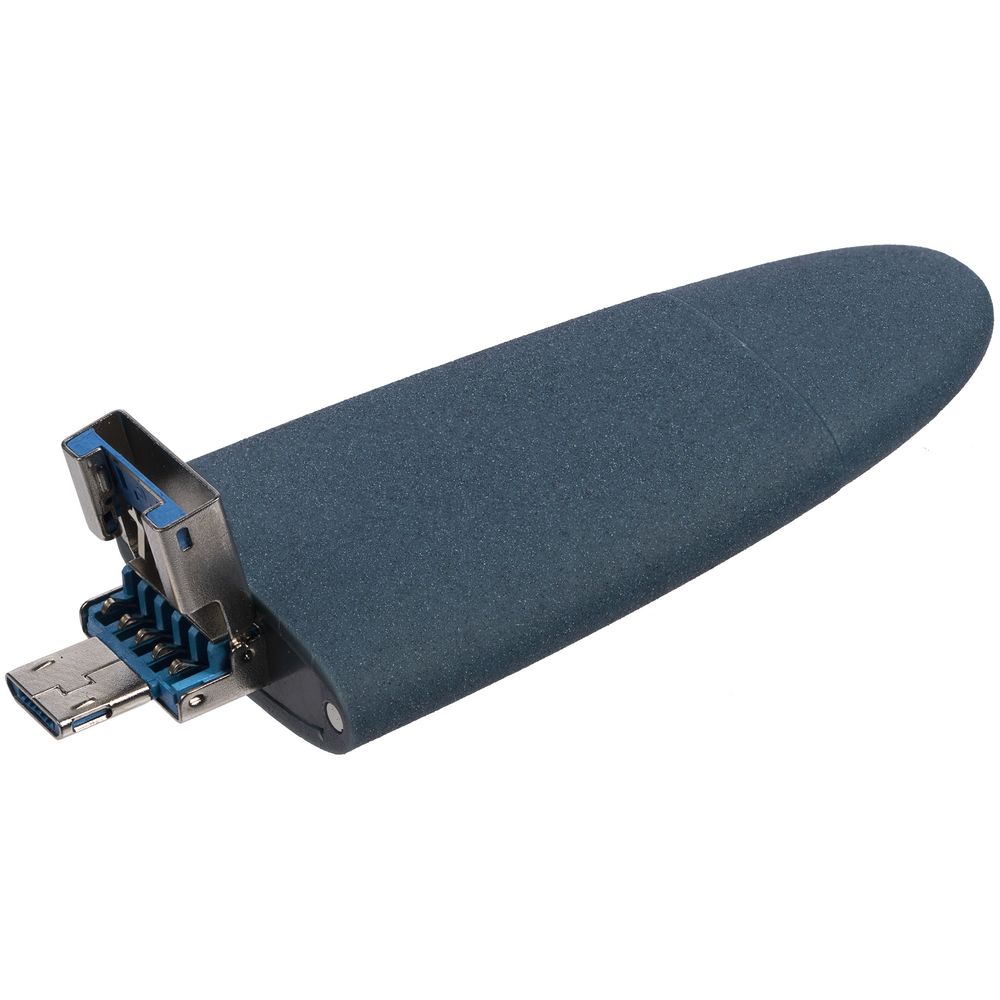 Флешка Pebble Universal, USB 3.0, серо-синяя, 32 Гб Флешка Pebble Universal, USB 3.0, серо-синяя, 32 Гб