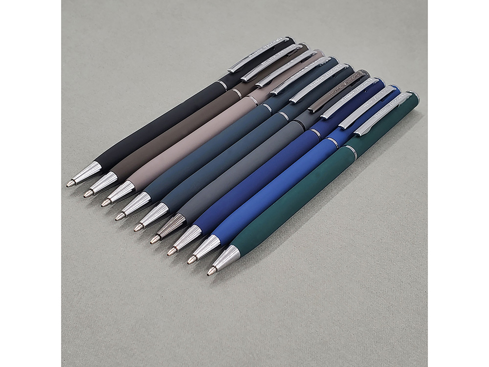 Ручка шариковая автоматическая BrunoVisconti® PALERMO цвет корпуса зеленый, soft-touch, 0.7 мм