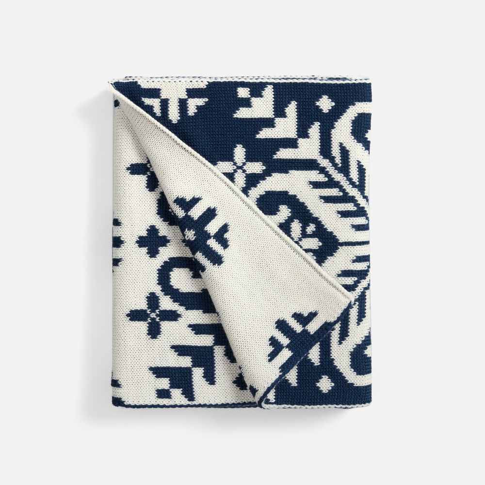 Шарф Wintertude M, синий с белым