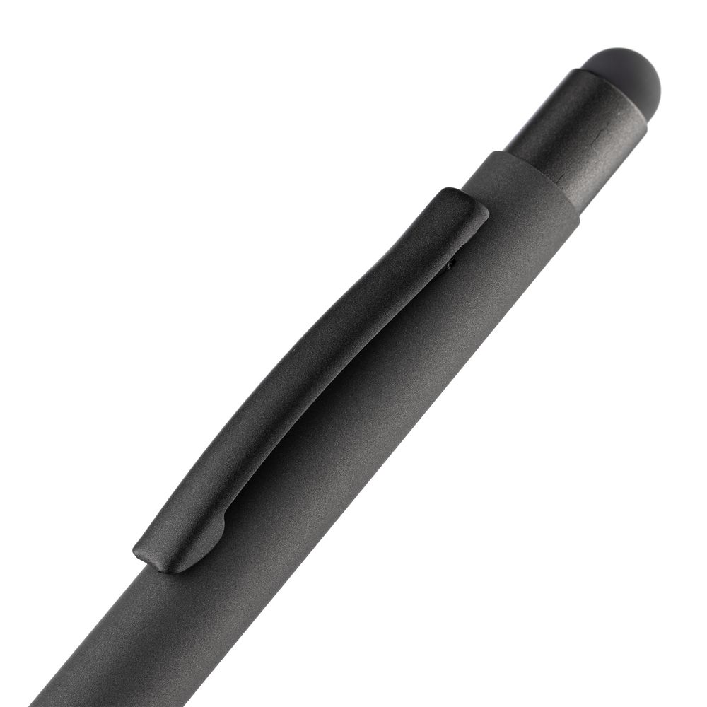 Ручка шариковая Digit Soft Touch со стилусом, черная Ручка шариковая Digit Soft Touch со стилусом, черная