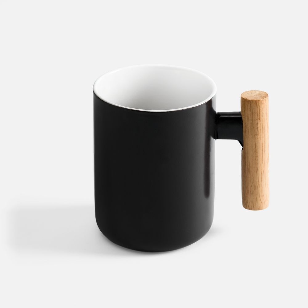 Кружка с ложкой Eco Fusion, черная