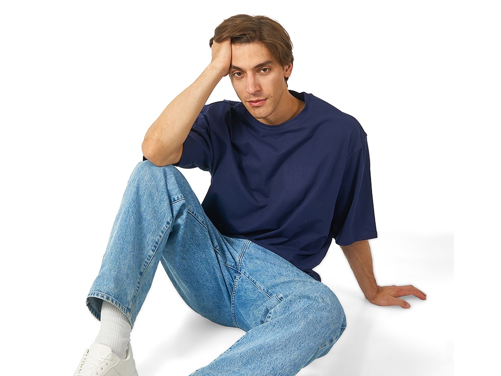 Футболка Berlin к/р оверсайз, 100% хлопок, 180гр, темно-синий