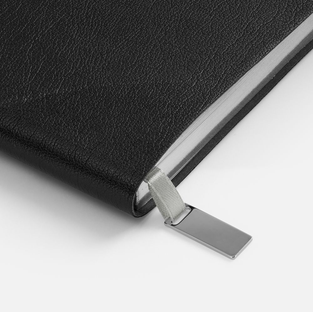 Ежедневник Petrus, недатированный, черный с серебром