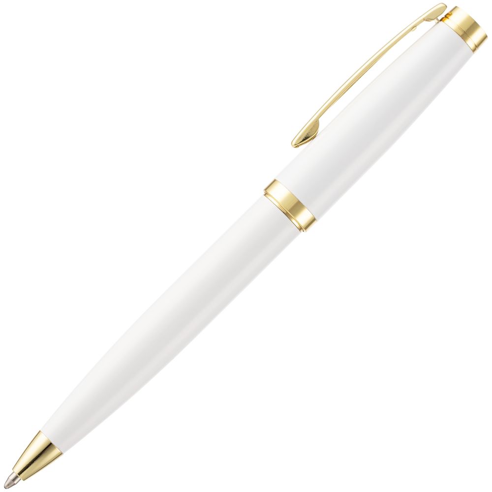Ручка шариковая Letra Gold, глянцевая, белая Ручка шариковая Letra Gold, глянцевая, белая