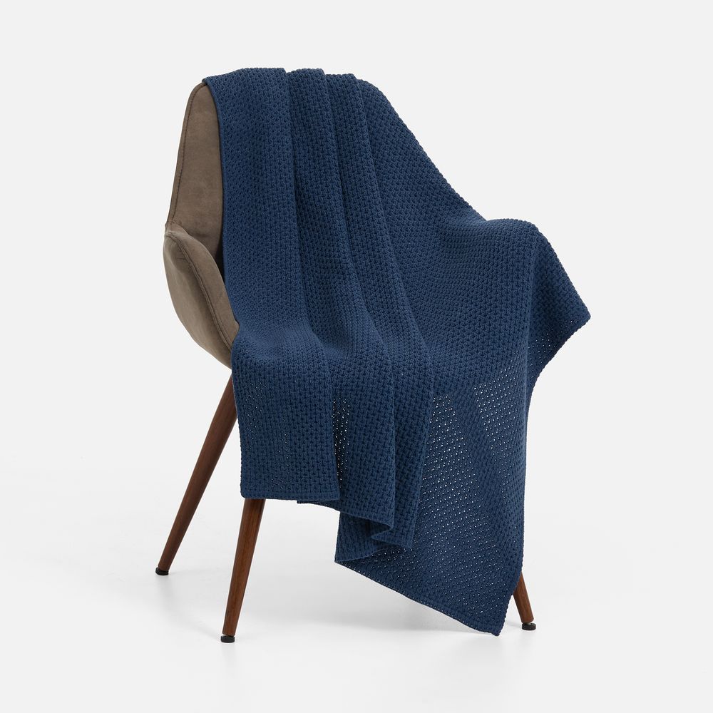 Плед Serenita, синий (джинс)