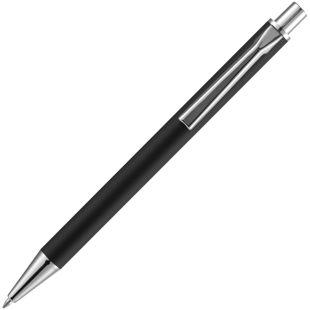 Ручка шариковая Lobby Soft Touch Chrome, черная Ручка шариковая Lobby Soft Touch Chrome, черная