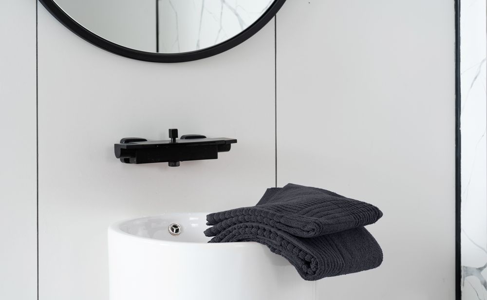 Полотенце Farbe, большое, темно-серое