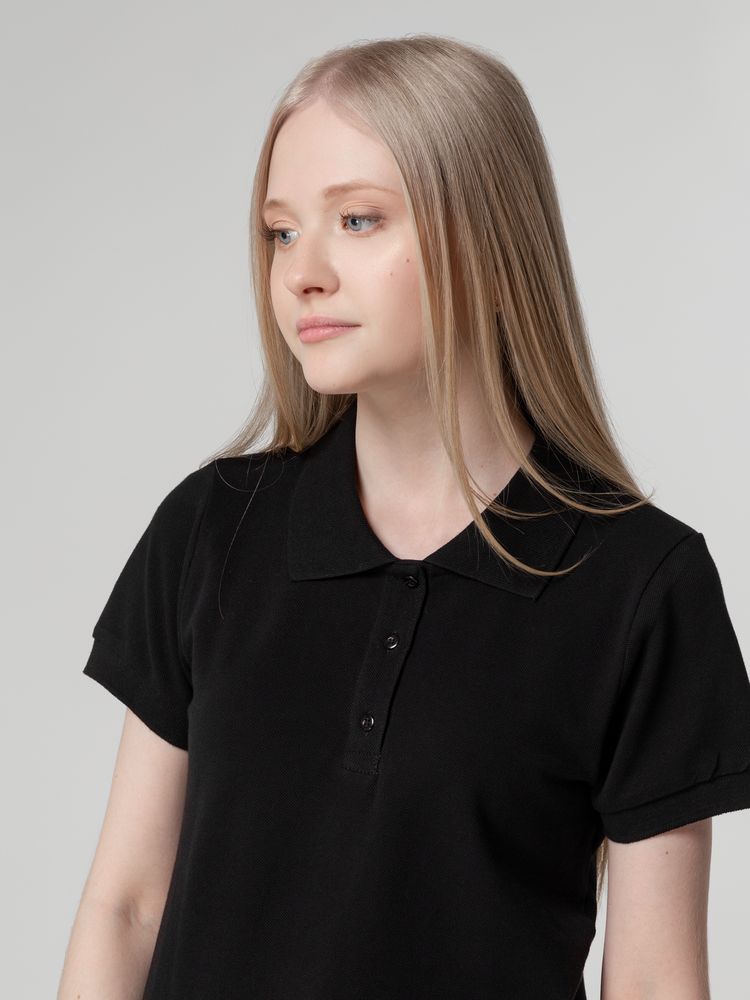 Рубашка поло женская Virma Lady, черная Рубашка поло женская Virma Lady, черная