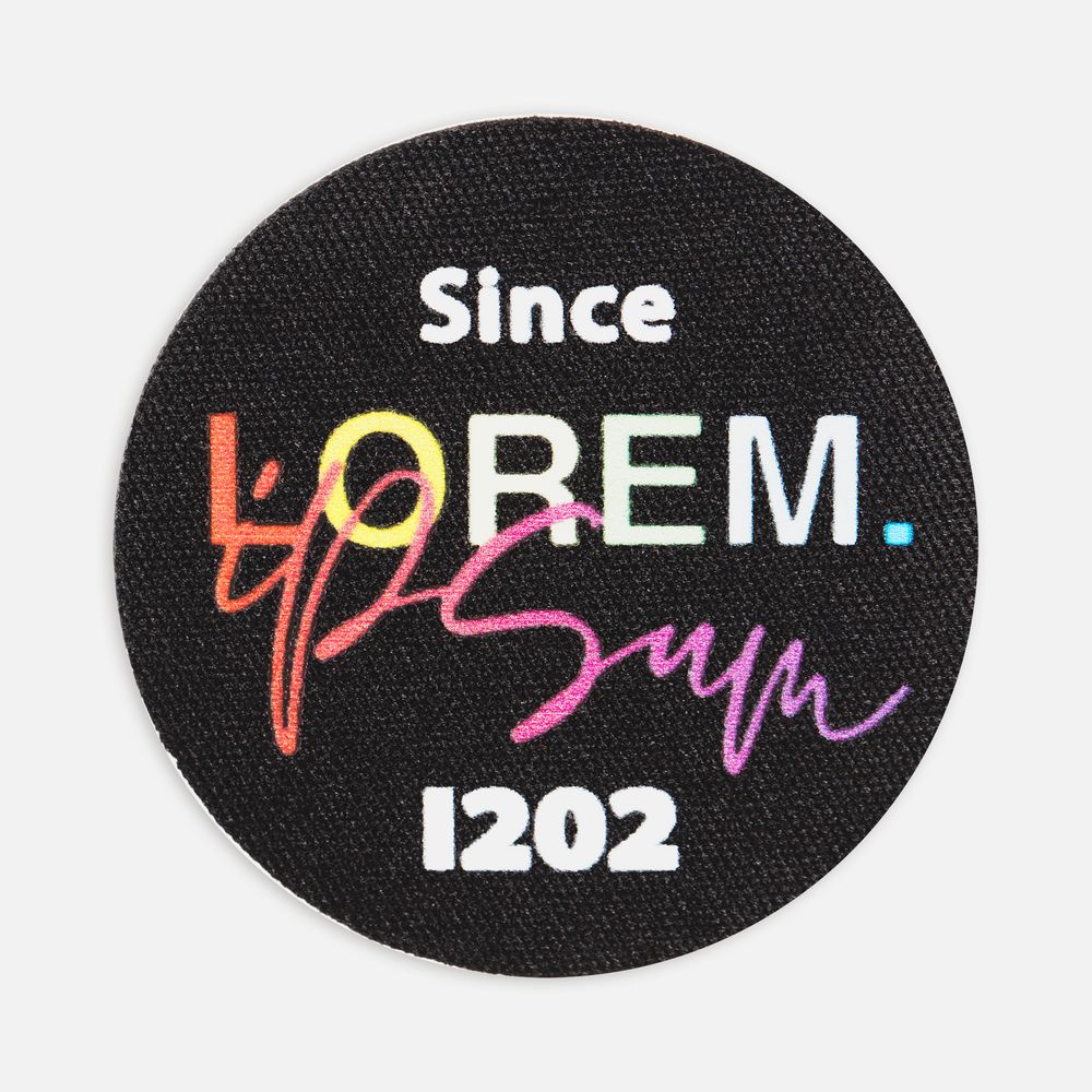 Наклейка тканевая Lunga Round, M, черная