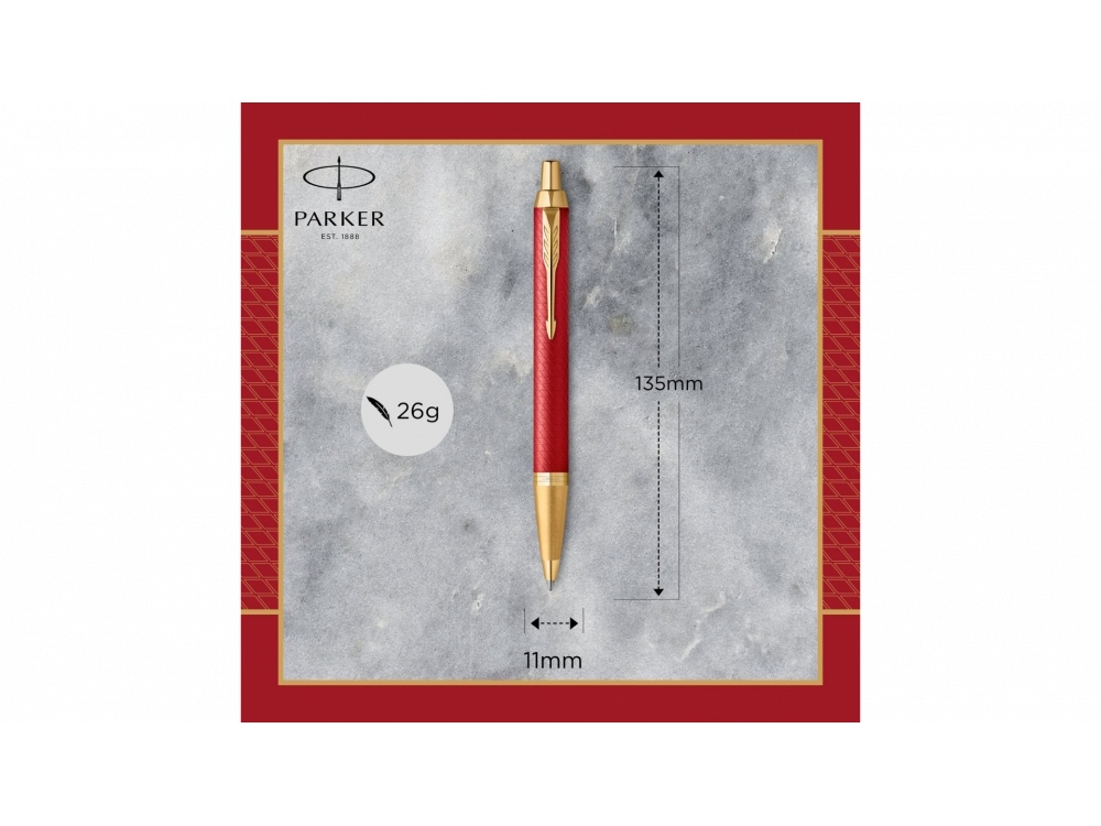 Шариковая ручка Parker IM Premium K318 Red GT, стержень: M, цвет чернил: blue, в подарочной упаковке. Шариковая ручка Parker IM Premium K318 Red GT, стержень: M, цвет чернил: blue, в подарочной упаковке.