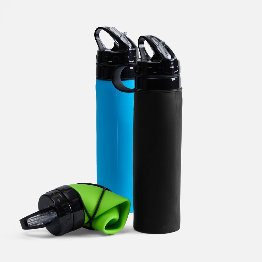 Складная бутылка для воды Langfossen, черная