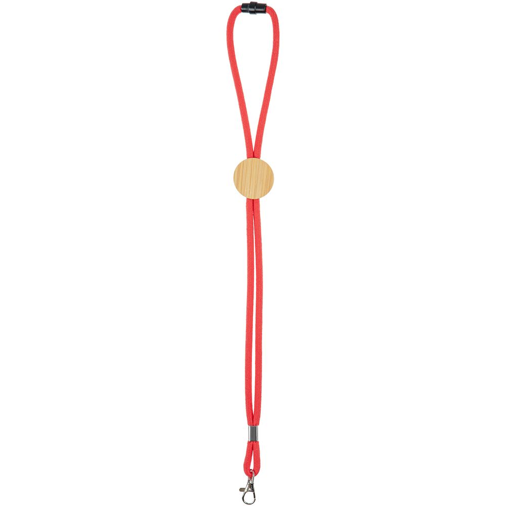 Шнурок для бейджа Tube Wood, красный