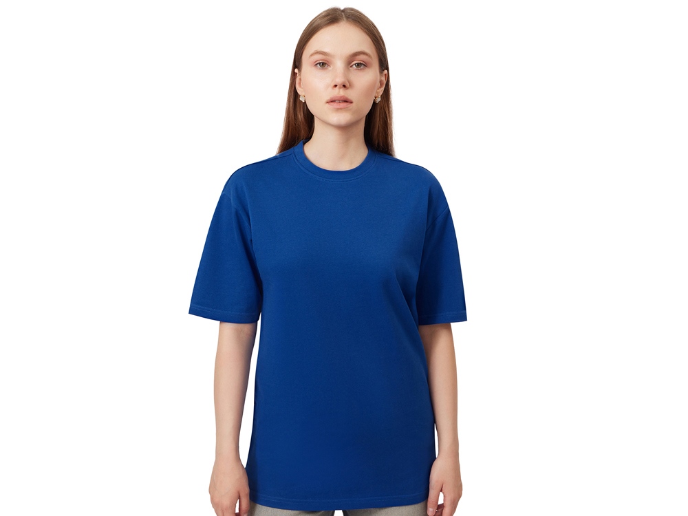 Футболка из френч терри Warsaw унисекс 220гр, кл. синий