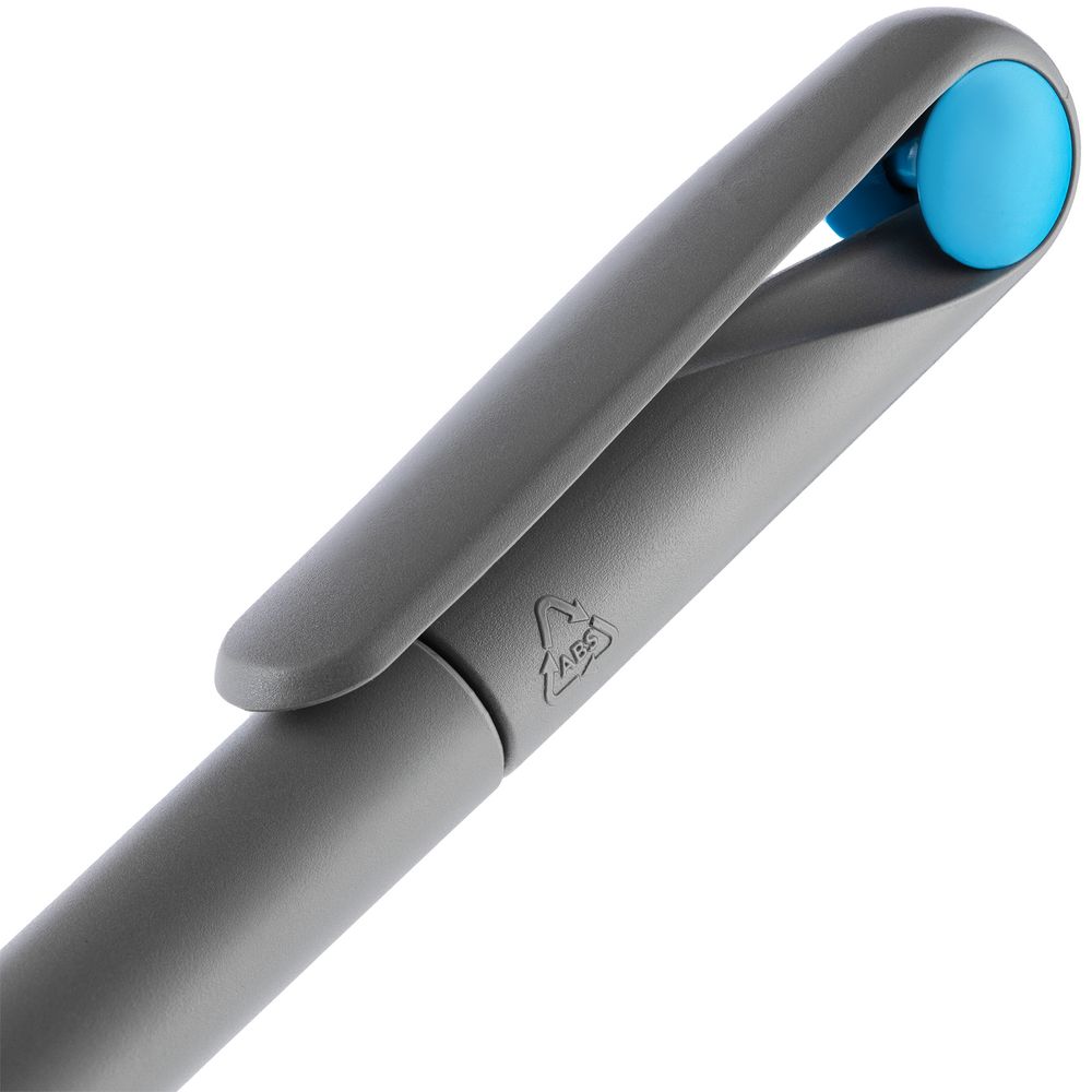 Ручка шариковая Prodir DS1 TMM Dot, серая с голубым Ручка шариковая Prodir DS1 TMM Dot, серая с голубым