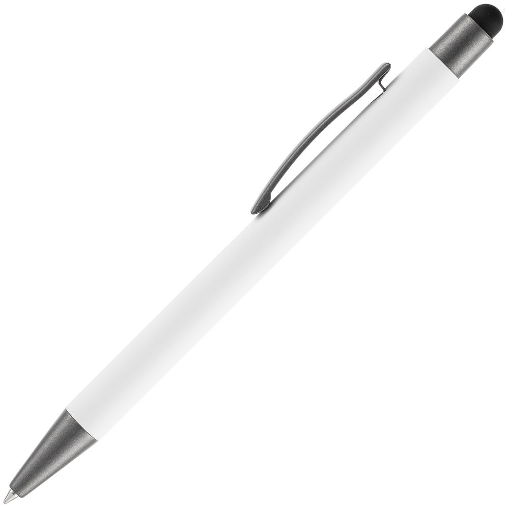 Ручка шариковая Atento Soft Touch со стилусом, белая Ручка шариковая Atento Soft Touch со стилусом, белая