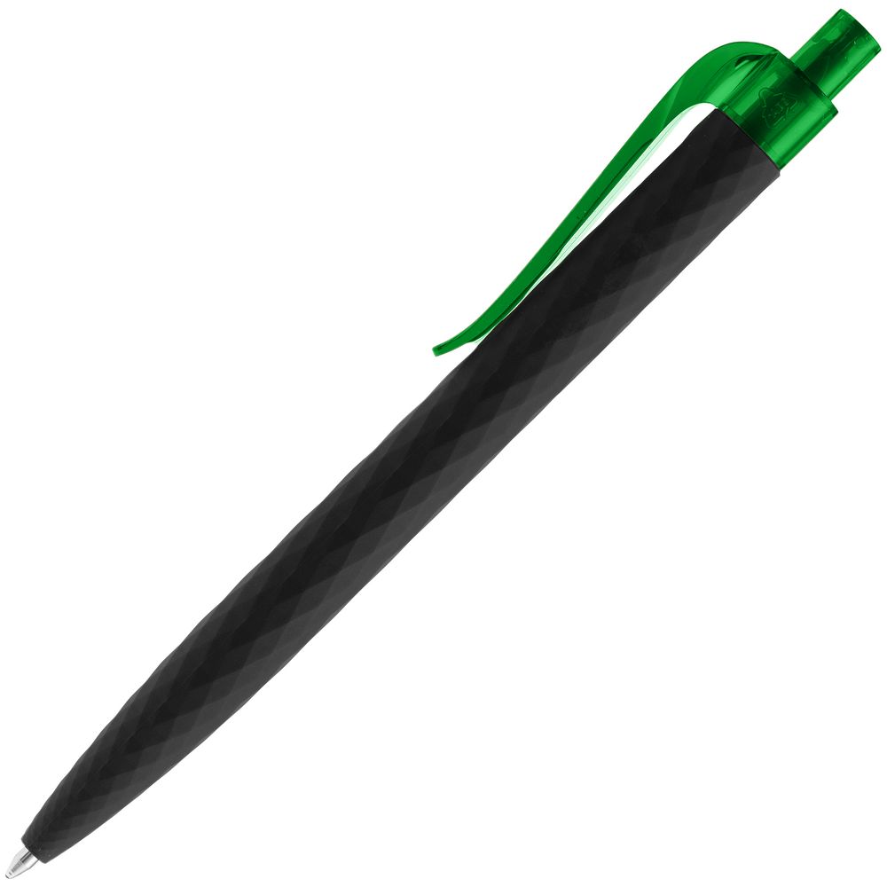 Ручка шариковая Prodir QS01 PRT-P Soft Touch, черная с зеленым Ручка шариковая Prodir QS01 PRT-P Soft Touch, черная с зеленым