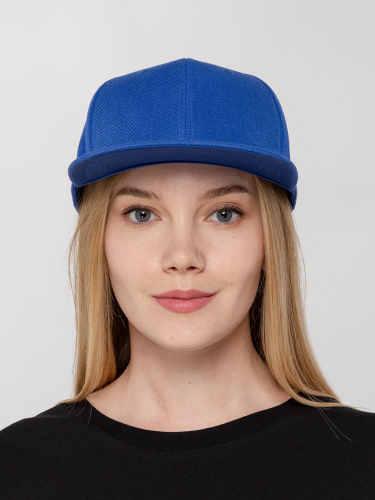 Бейсболка Snapback с прямым козырьком, ярко-синяя Бейсболка Snapback с прямым козырьком, ярко-синяя