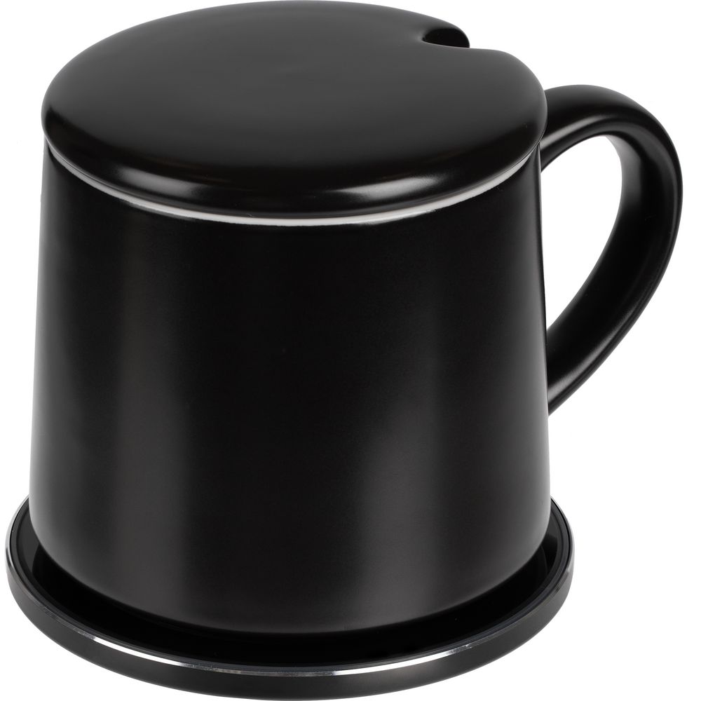 Кружка с подогревом и беспроводной зарядкой dualBase ver. 2.0 Matt, черная