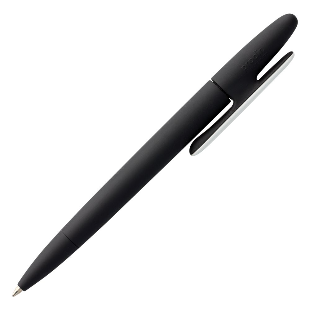 Ручка шариковая Prodir DS5 TRR-P Soft Touch, черная с белым Ручка шариковая Prodir DS5 TRR-P Soft Touch, черная с белым