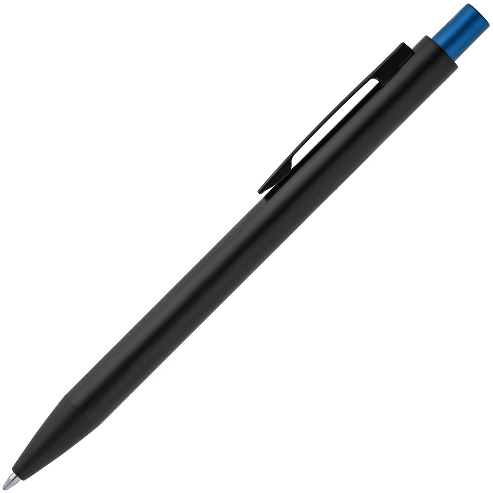 Ручка шариковая Chromatic, черная со светло-синим Ручка шариковая Chromatic, черная со светло-синим