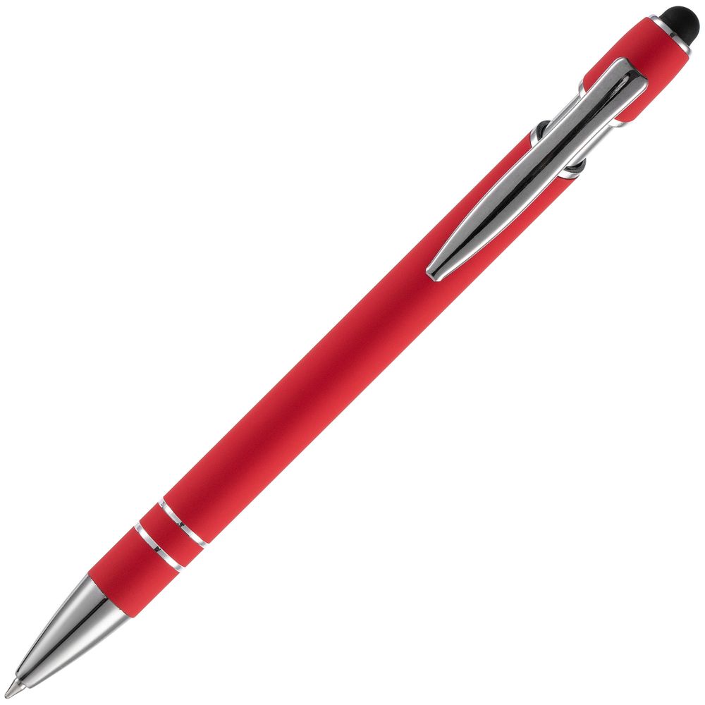 Ручка шариковая Pointer Soft Touch со стилусом, красная Ручка шариковая Pointer Soft Touch со стилусом, красная