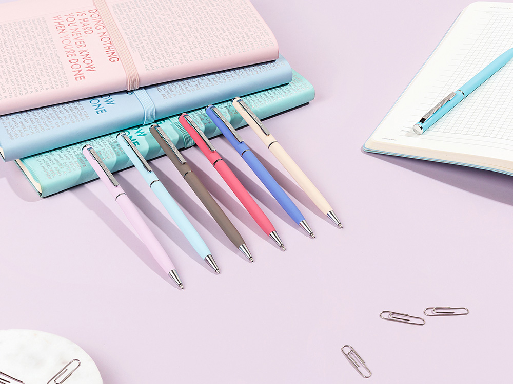 Ручка шариковая автоматическая BrunoVisconti® PALERMO цвет корпуса сиреневый, soft-touch, 0.7 мм