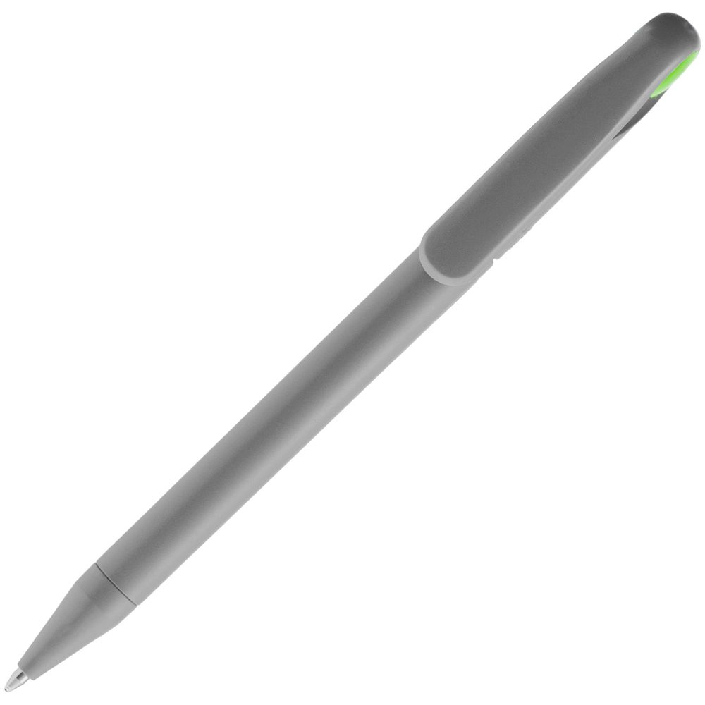 Ручка шариковая Prodir DS1 TMM Dot, серая с ярко-зеленым Ручка шариковая Prodir DS1 TMM Dot, серая с ярко-зеленым