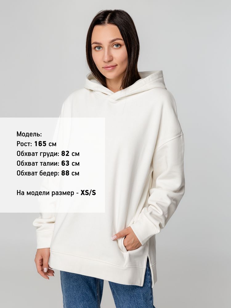 Худи оверсайз унисекс Tolla, молочное Худи оверсайз унисекс Tolla, молочное