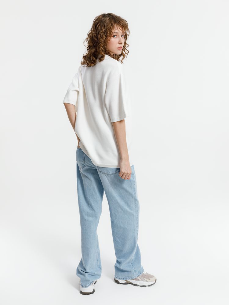 Джемпер с коротким рукавом Siluetti Volumica, молочно-белый