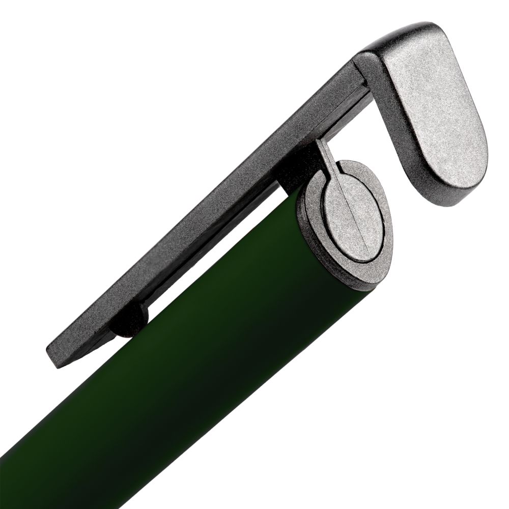 Ручка шариковая Standic с подставкой для телефона, зеленая Ручка шариковая Standic с подставкой для телефона, зеленая
