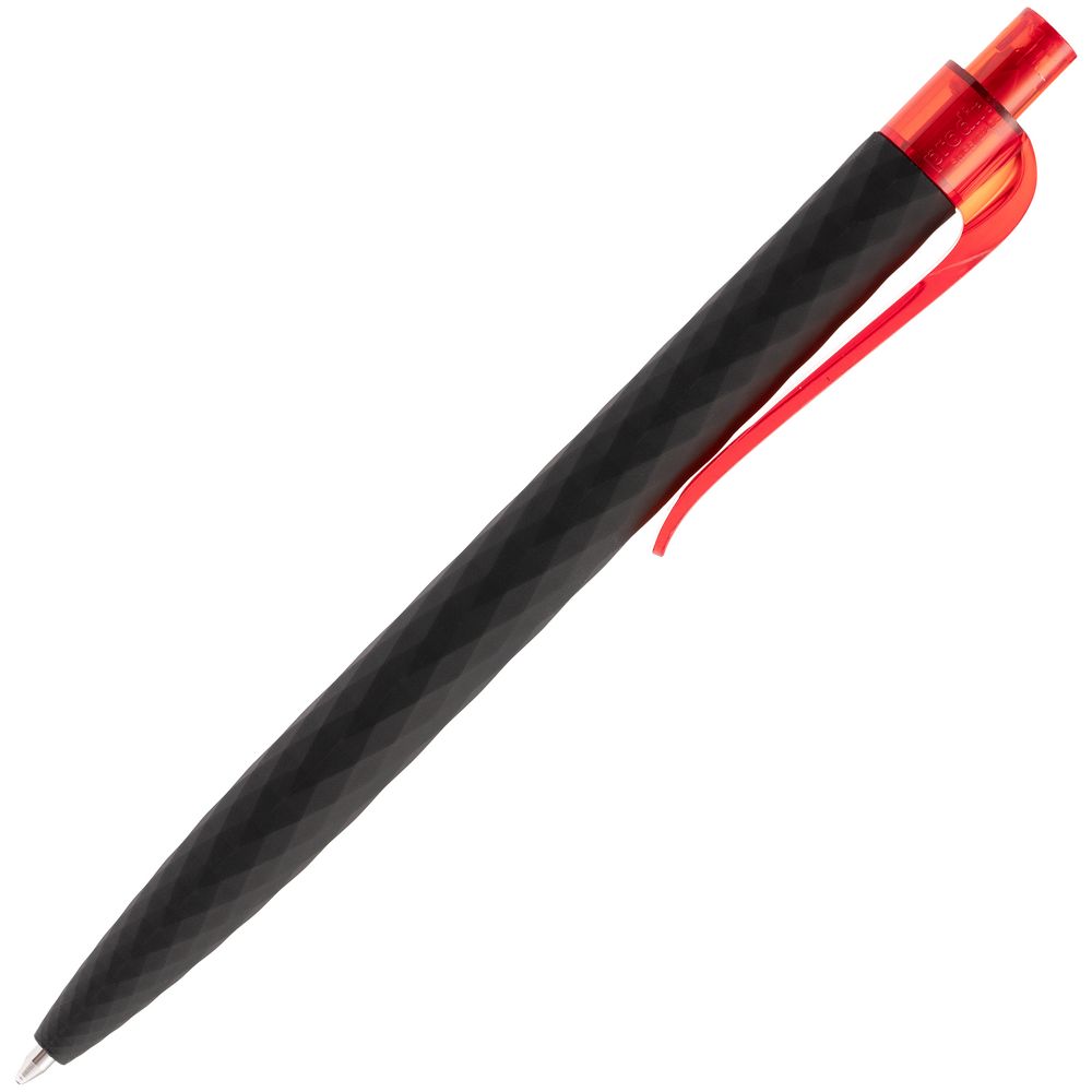 Ручка шариковая Prodir QS01 PRT-P Soft Touch, черная с красным Ручка шариковая Prodir QS01 PRT-P Soft Touch, черная с красным