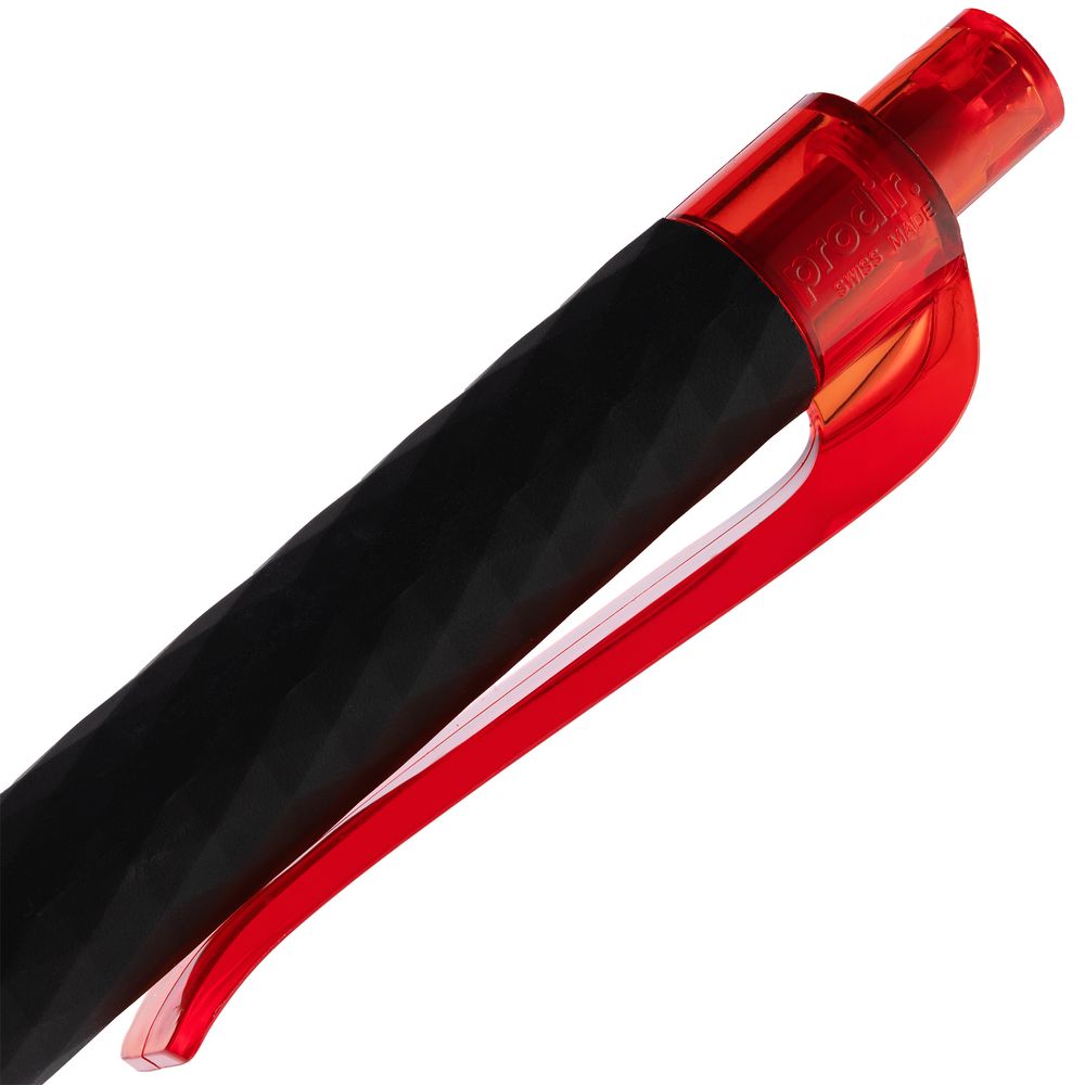 Ручка шариковая Prodir QS01 PRT-P Soft Touch, черная с красным Ручка шариковая Prodir QS01 PRT-P Soft Touch, черная с красным