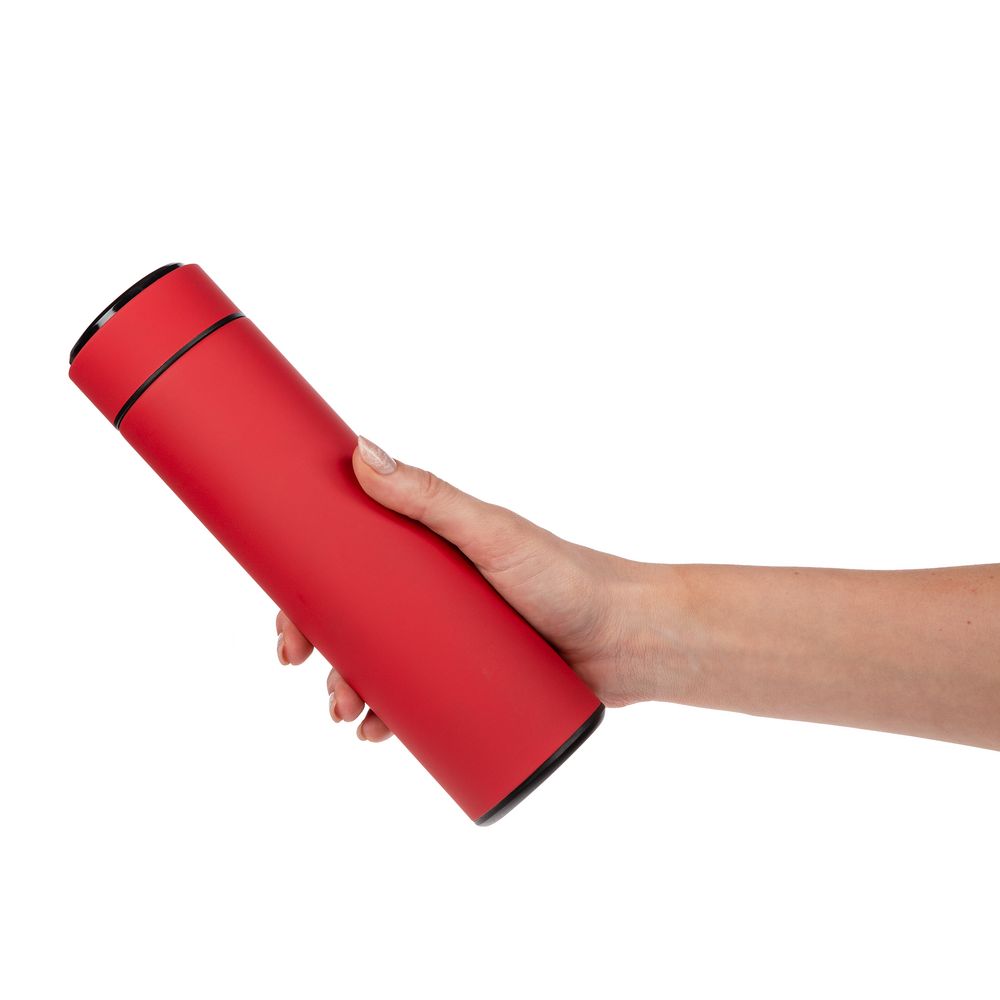 Смарт-бутылка с заменяемой батарейкой Long Therm Soft Touch, красная Смарт-бутылка с заменяемой батарейкой Long Therm Soft Touch, красная