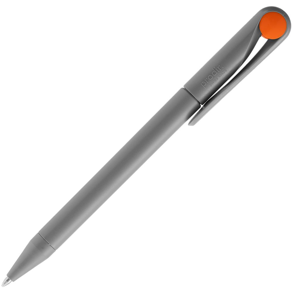 Ручка шариковая Prodir DS1 TMM Dot, серая с оранжевым Ручка шариковая Prodir DS1 TMM Dot, серая с оранжевым