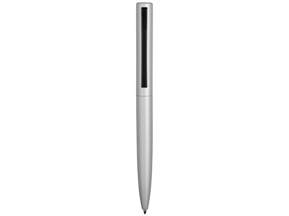 Ручка металлическая шариковая Bevel, серебристый/черный Ручка металлическая шариковая Bevel, серебристый/черный