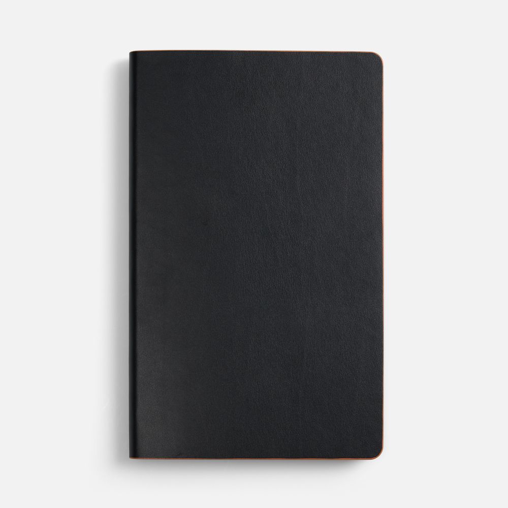 Ежедневник Trait, недатированный, черный с оранжевым