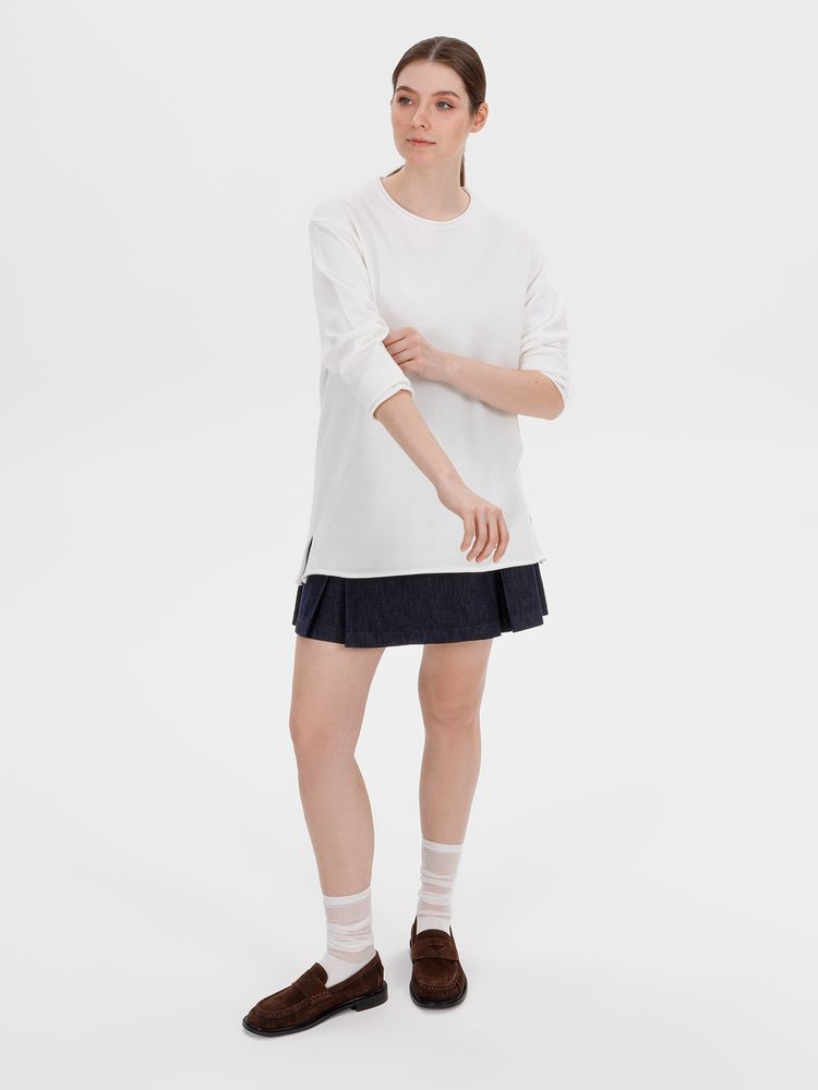 Лонгслив унисекс Siluetti Fuori, молочно-белый