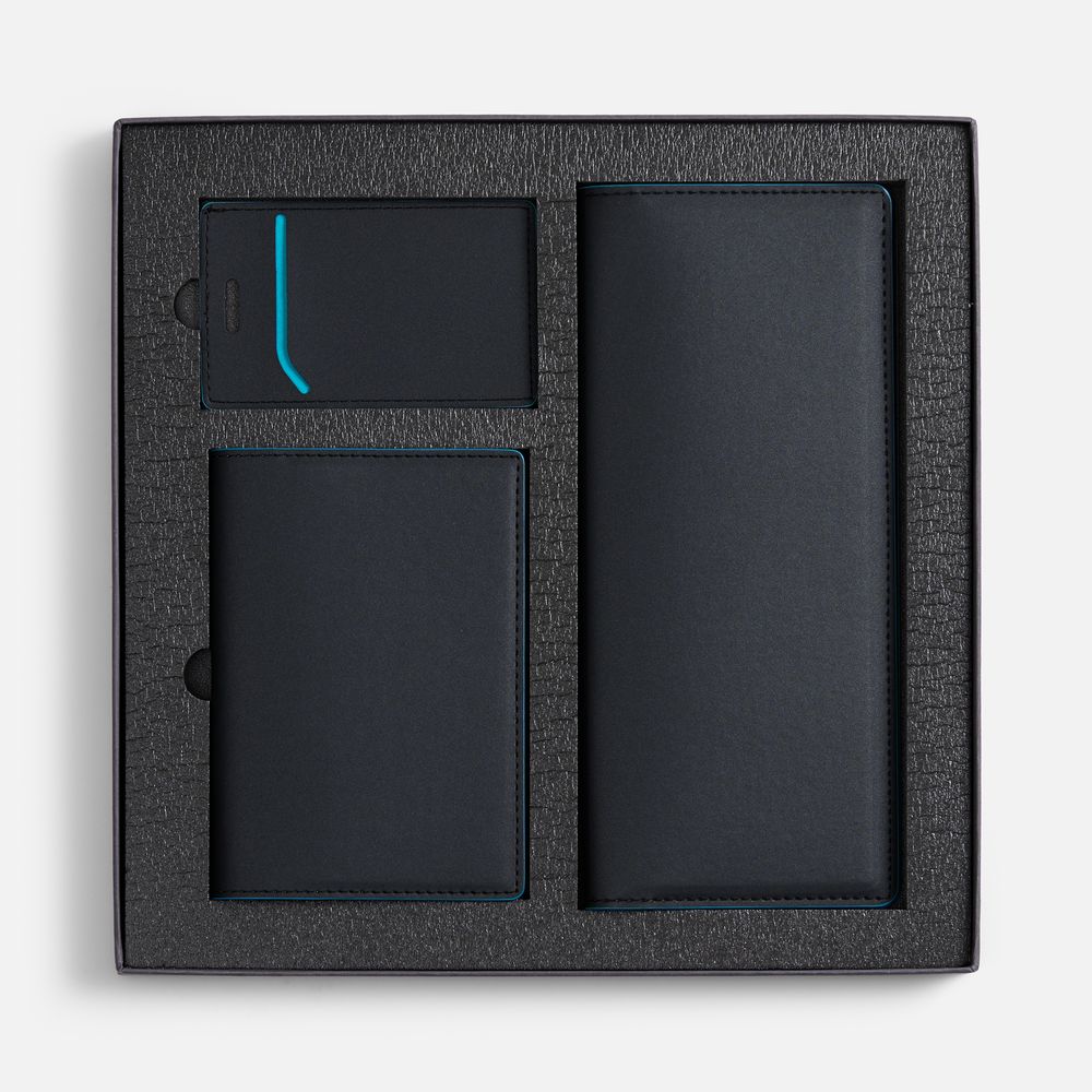 Набор Multimo Simple, черный с бирюзовым