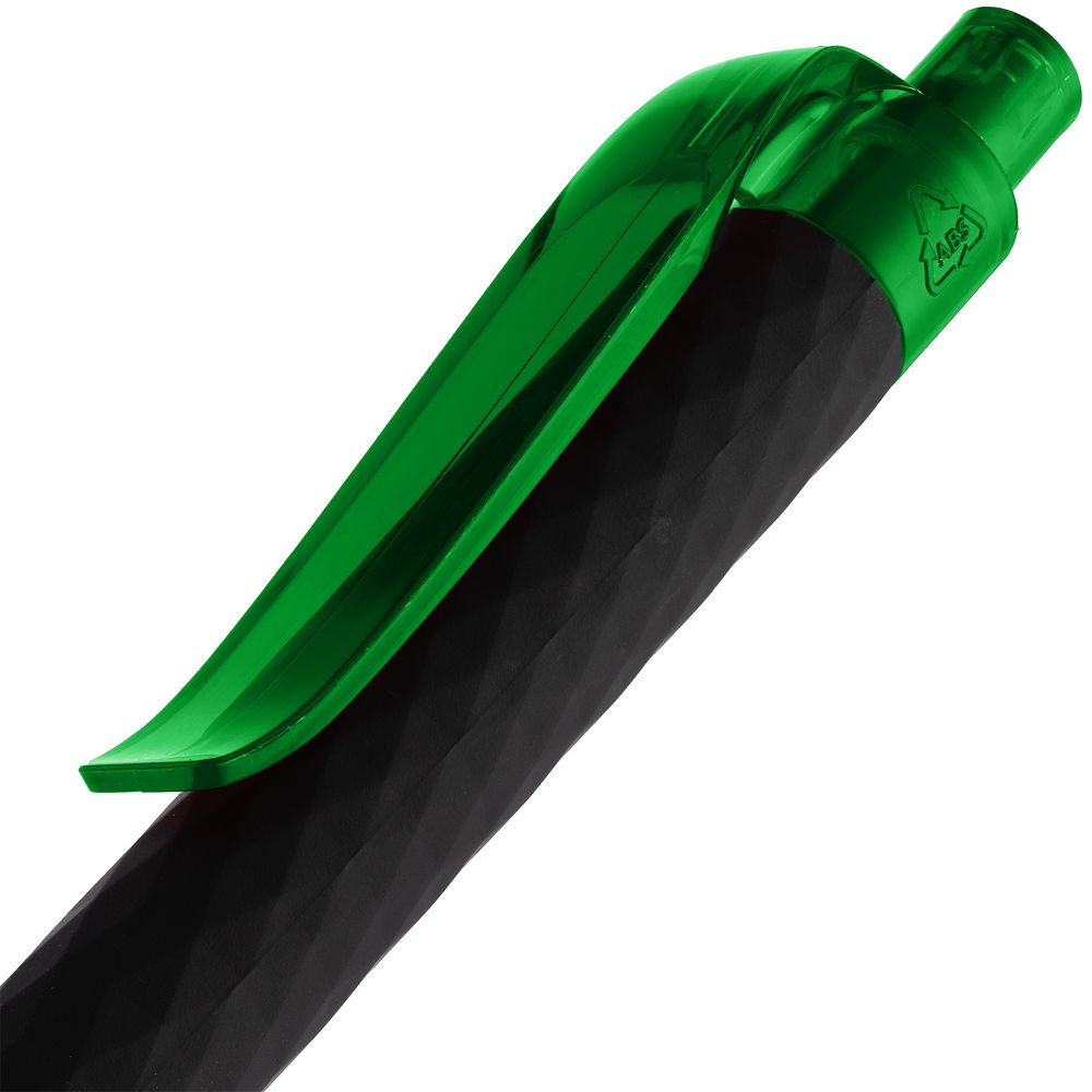 Ручка шариковая Prodir QS01 PRT-P Soft Touch, черная с зеленым Ручка шариковая Prodir QS01 PRT-P Soft Touch, черная с зеленым