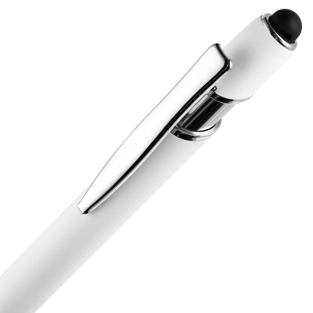 Ручка шариковая Pointer Soft Touch со стилусом, белая Ручка шариковая Pointer Soft Touch со стилусом, белая
