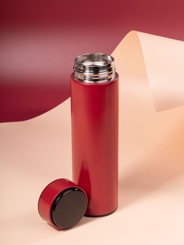 Смарт-бутылка с заменяемой батарейкой Long Therm, красная