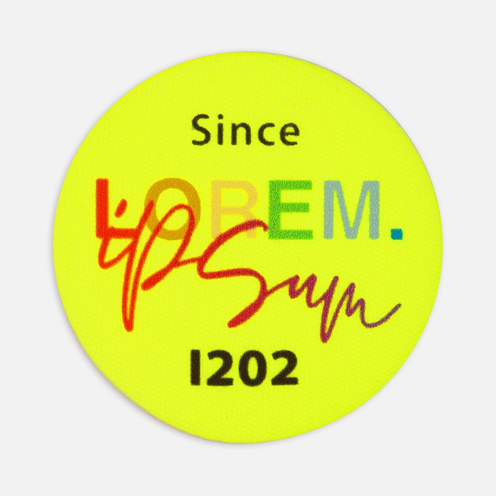 Наклейка тканевая Lunga Round, M, желтый неон