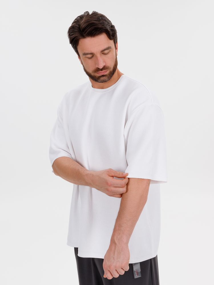 Джемпер с коротким рукавом Siluetti Volumica, молочно-белый