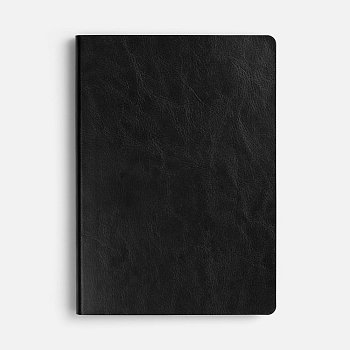 Ежедневник Doppio, недатированный, черный с серым