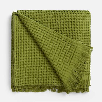 Плед вафельный Elenglect, зеленый