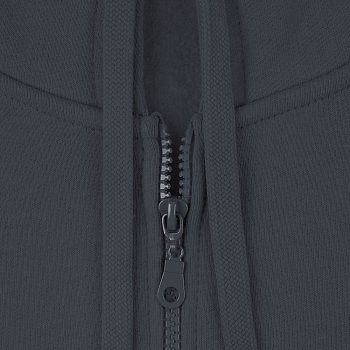 Толстовка на молнии с капюшоном Siverga Heavy 2.0, темно-серая (графит)