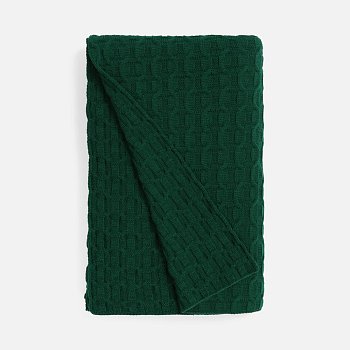 Плед Braidera, темно-зеленый (хвойный)