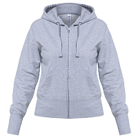 Толстовка женская Hooded Full Zip серый меланж